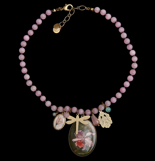GIROCOLLO | Anatomia Floreale | Girocollo giada rosa