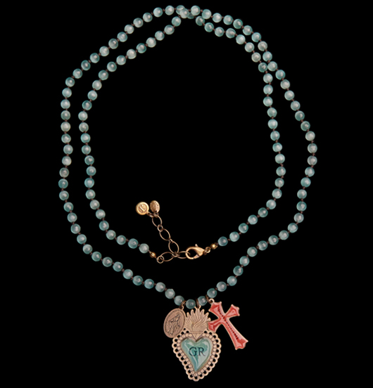 COLLANE | Sacro Cuore | Collana giada celeste