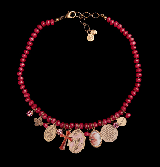 GIROCOLLO | Sacro Cuore | Girocollo quarzo fucsia