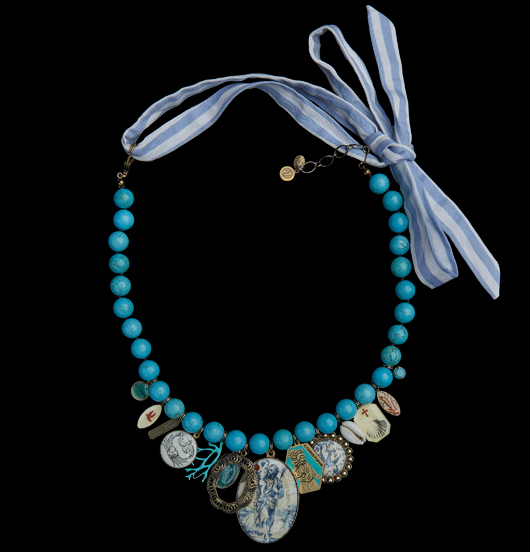 GIROCOLLO | Anima Maris | Girocollo Howlite con nastro