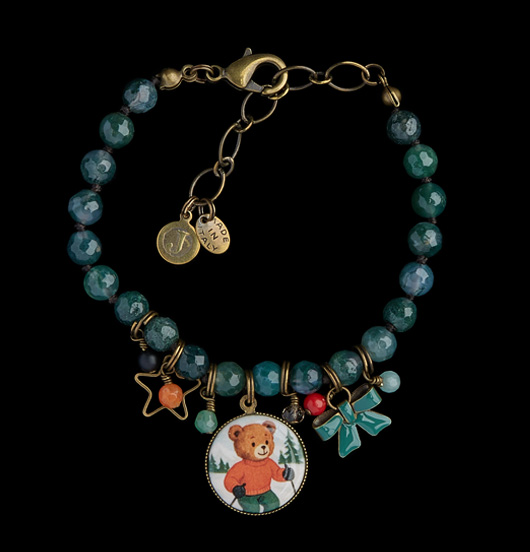 BRACCIALI | Cortina  | Bracciale agata muschiata 