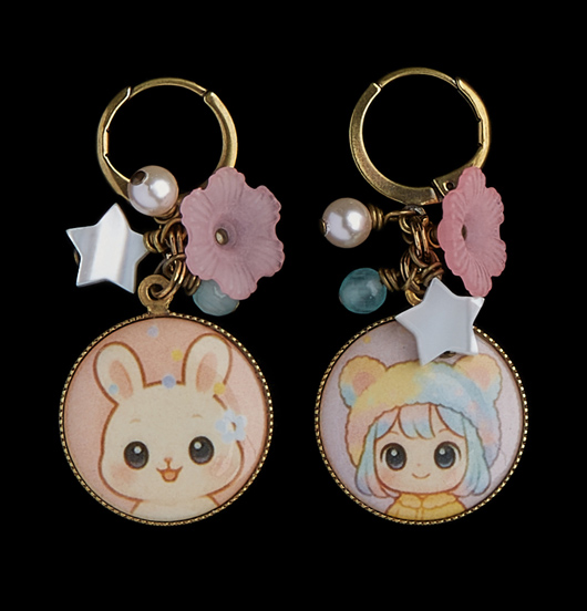 ORECCHINI | Kokoro | Orecchini con porcellana 