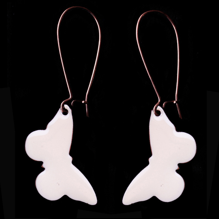 ORECCHINI FARFALLE AVORIO