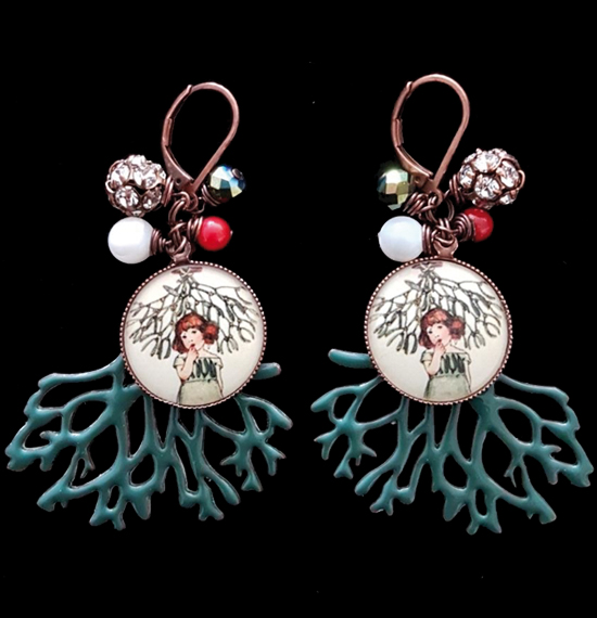 ORECCHINI COLLEZIONE NATALE BACIAMI SOTTO AL VISCHIO