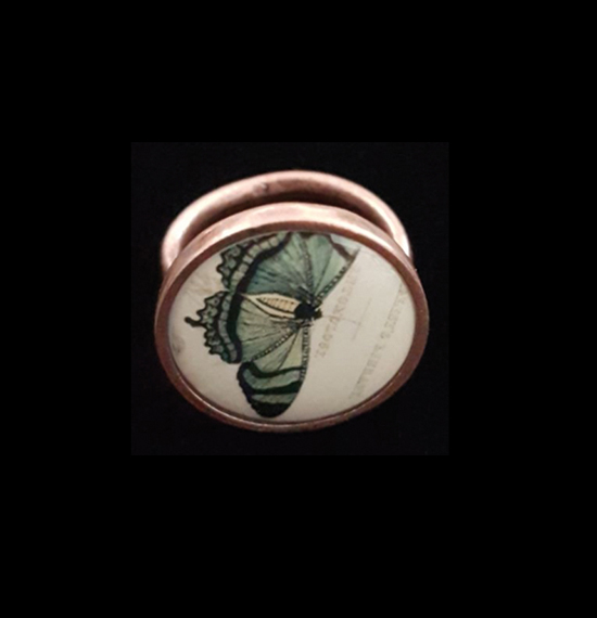 ANELLO FARFALLA VERDE
