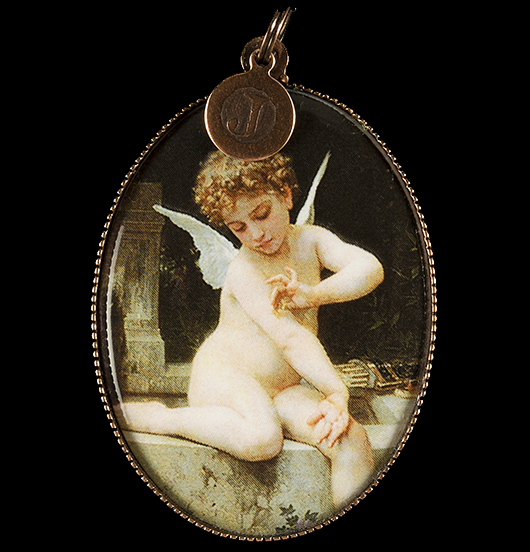 medaglione in porcellana con angelo della grazia, esempio di eleganza nei movimenti pacatezza e cortesia, delicatezza, gentilezza, per regalo a ballerina, figlia, mamma, nonna, natale, compleanno