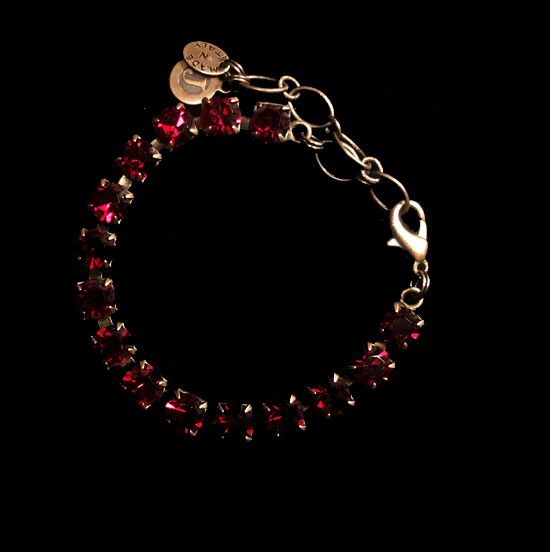 BRACCIALE CRISTALLI ROSSI
