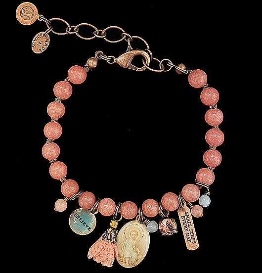 BRACCIALE IN GIADA ROSA
