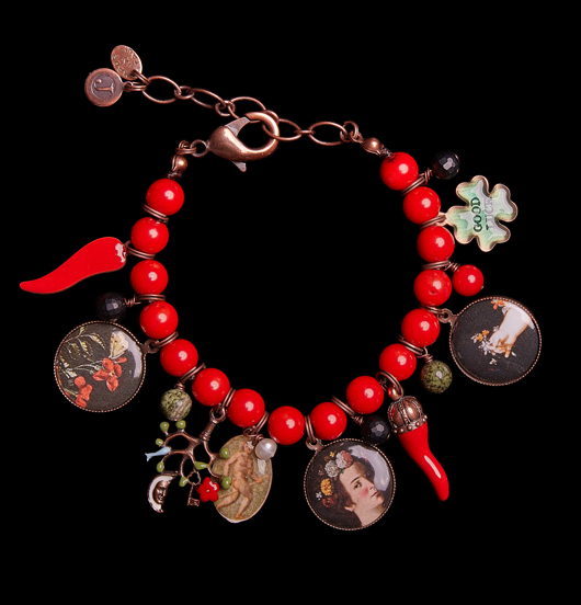 BRACCIALE CORALLO BAMBOO Madre cristiana Padre pagano