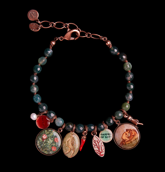 BRACCIALE AGATA MUSCHIATA Madre cristiana Padre pagano